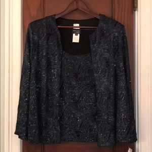 Formal evening shell with jacket size 3X. NWT